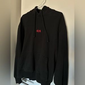 424 Black Hoodie Size M